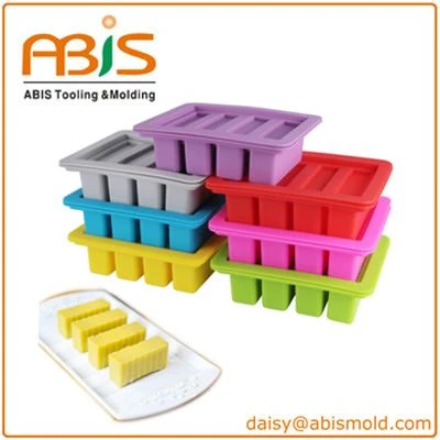 Silicone Rectangle Pudding Soap Chocolate Ice Mould with Lid