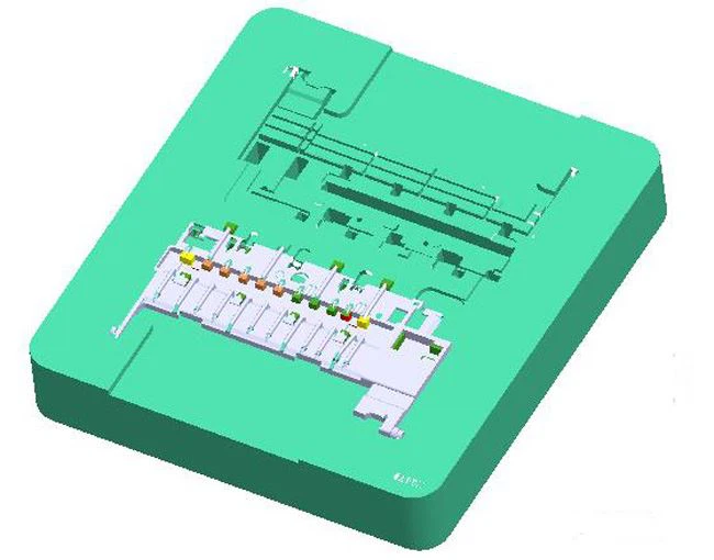 Injection mold for output pallet Injection mold for output pallet